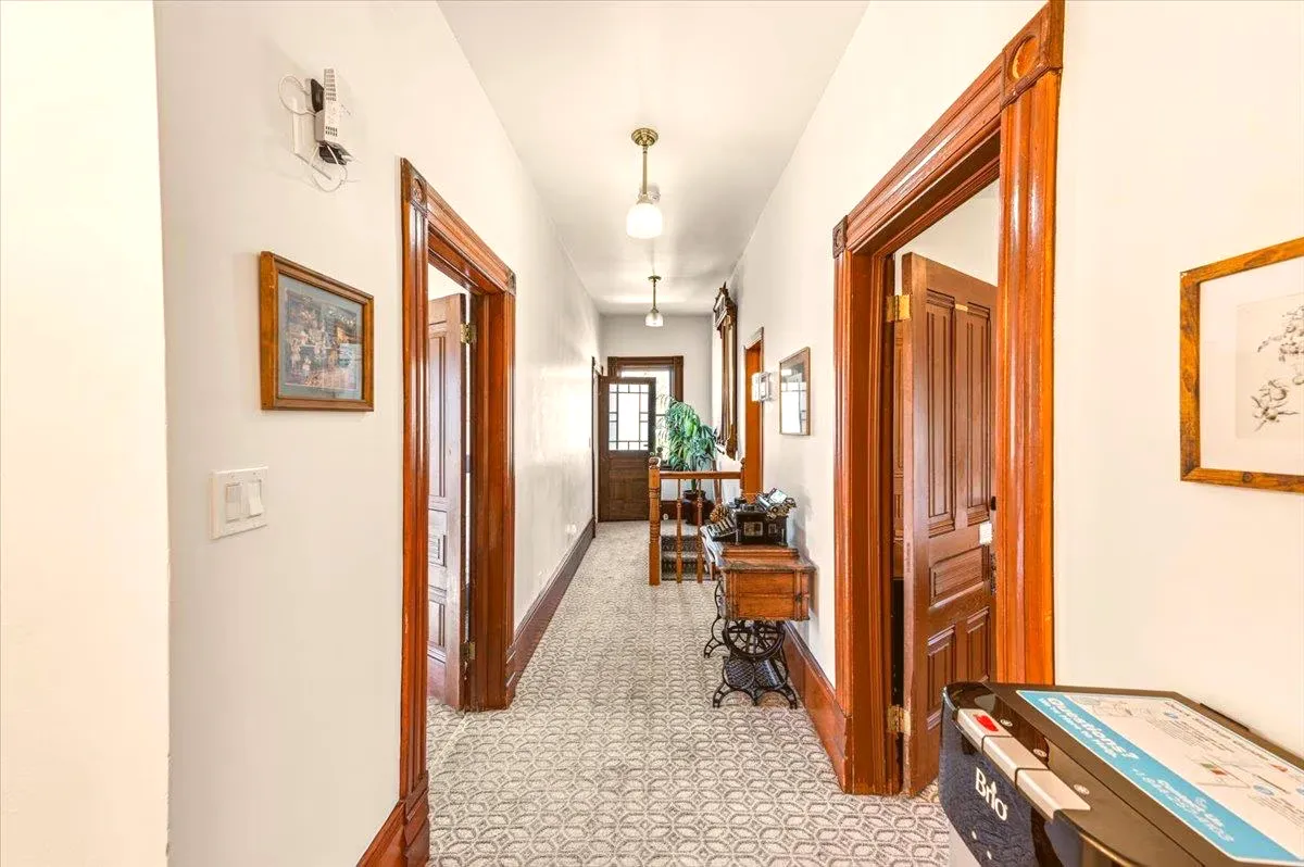The upstairs hallway, pre-renovation